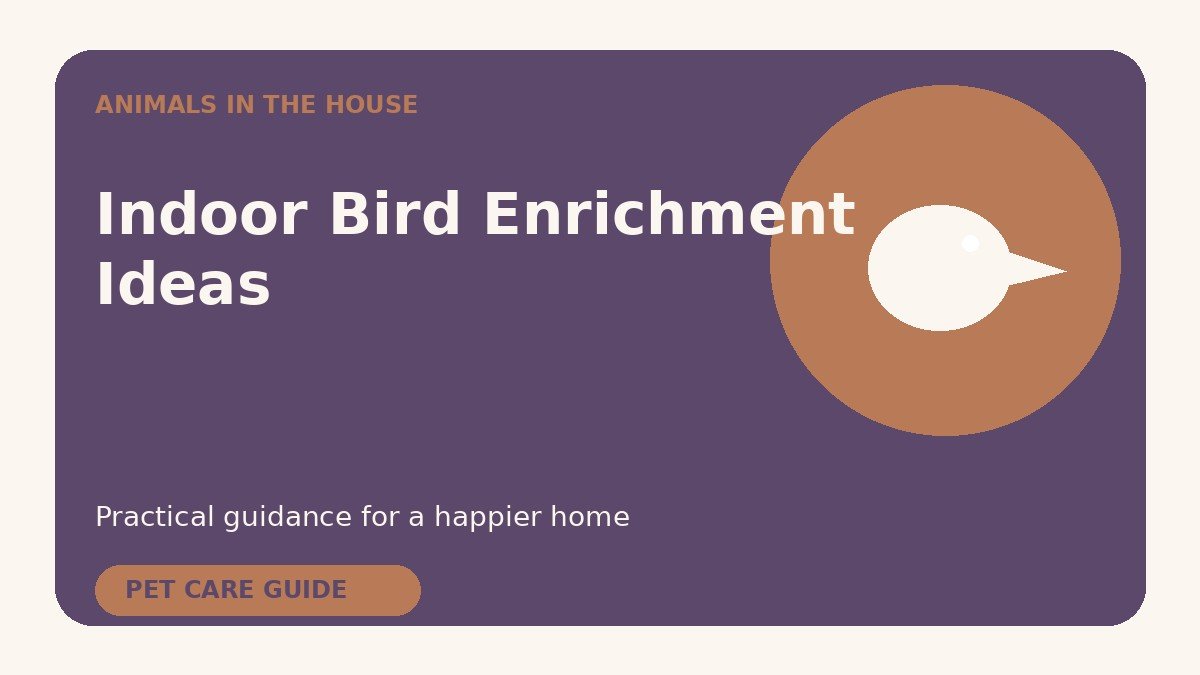 A Better Enrichment Routine for Indoor Birds