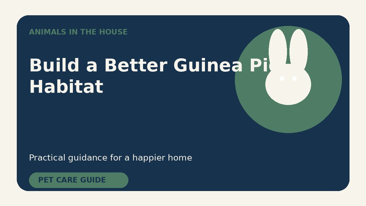 Choosing an Appropriate Guinea Pig Habitat